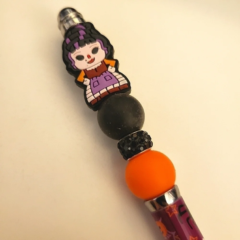 Handmade Hocus Pocus Mary Sanderson Beaded Silicone Focal Bead Pen